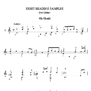 古典吉他视奏8首 吉他谱