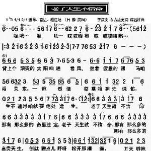 老子天生不信命_歌曲简谱_词曲:李庆文 东方成亮 陈国祥