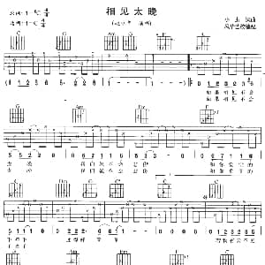 相见太晚 吉他谱 赵咏华 小虫 小虫