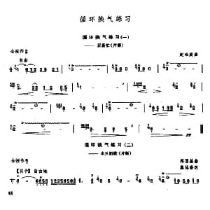 笛子谱 | 笛子循环换气练习