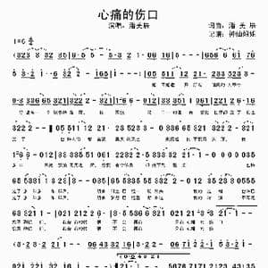 心痛的伤口_歌谱投稿_词曲:潘美辰 潘美辰