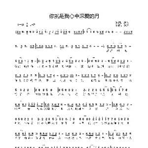 你就是我心中深爱的月_歌曲简谱_词曲:朗坤 朗坤