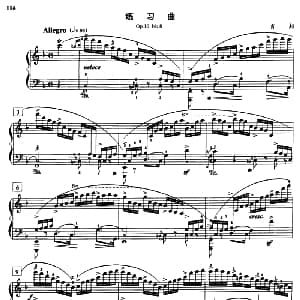 练习曲 钢琴谱 肖邦
