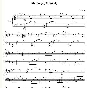 Memory 钢琴谱 gta3vcsa