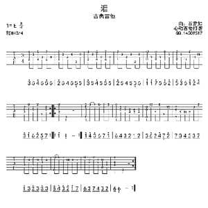 泪_歌曲简谱_词曲: 泰雷加