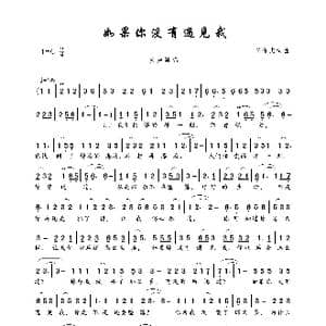 如果你没有遇见我_歌曲简谱_词曲:吴俊杰 吴俊杰