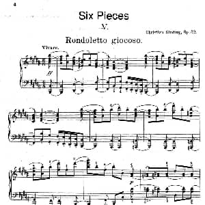 Six Pieces Op.32 钢琴谱 克里斯蒂安 辛丁 Christian Sinding