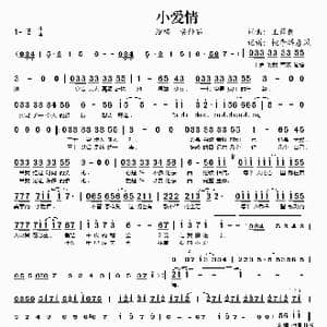 小爱情_歌谱投稿_词曲:王蓝茵 王蓝茵
