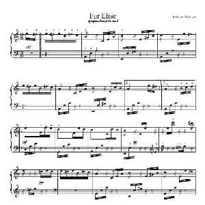 献给爱丽丝 钢琴谱