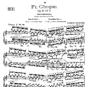 肖邦 练习曲 Fr.Chopin Op.10 No5 2 钢琴谱 Godowsky改编