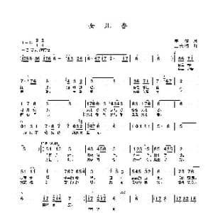 女儿香_歌谱投稿_词曲:康健 王安潮