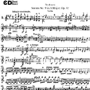 小提琴谱 | Violin Sonata No.9 in A Major Op.47