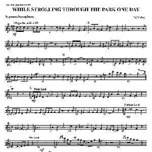 萨克斯谱 | WHILE STROLLING THROUGH THE PARK ONE DAY 四重奏