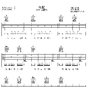 失忆 吉他谱 梁静茹 周杰伦 周杰伦