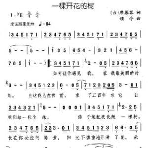 一颗开花的树_民歌简谱_词曲:席慕蓉 颂今