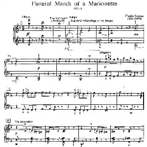 Funeral March Of A Marionette 钢琴谱 查尔斯 弗朗索瓦 古诺 Charles Francois Gounod
