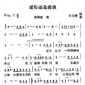 爱你还是爱我_通俗唱法乐谱_词曲:王文清 王文清