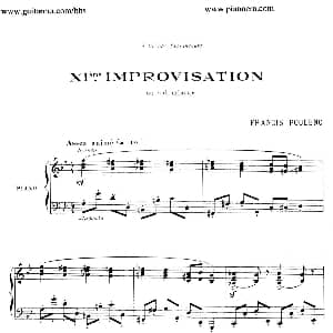 15 Improvisations 钢琴谱 弗朗西斯 普朗克