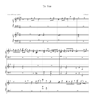 TO YOU 钢琴谱 光亮倾城