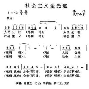 社会主义金光道_民歌简谱