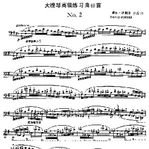 大提琴高级练习曲40首 No.2 戴维 波帕尔