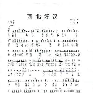 西北汉子_歌曲简谱_词曲:杨英杰 李戈