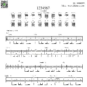 1234567 吉他谱 方大同