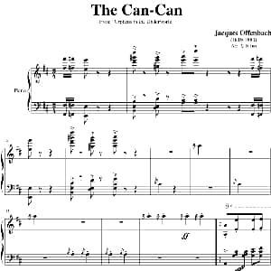 The Can Can 钢琴谱