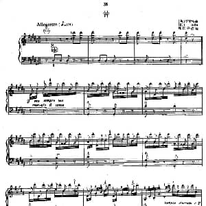 手风琴谱 | 李斯特 钟 张国平改编