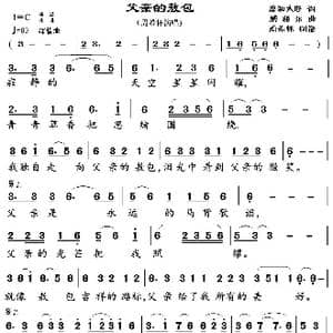 父亲的敖包_歌谱投稿_词曲:恩和太旺 腾格尔