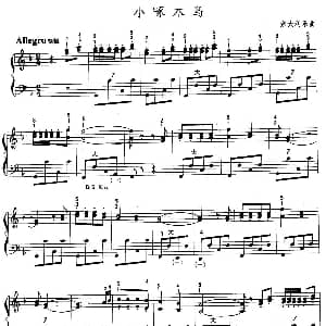 手风琴谱 | 小啄木鸟 3个版本 意大利乐曲