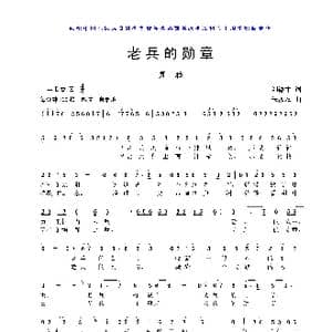 老兵的勋章_歌曲简谱_词曲:刘德才 朱加农