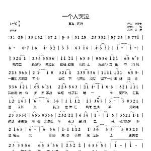 一个人哭泣_歌曲简谱_词曲:徐景艳 王锋