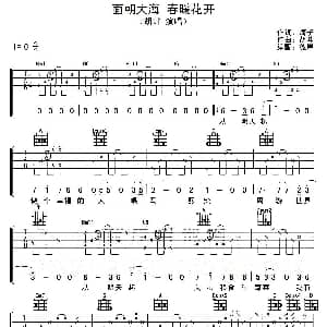 面朝大海 春暖花开 吉他谱 胡畔 彼岸