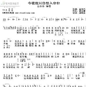 今夜我对你想入非非_歌谱投稿_词曲:夏元元 孟文豪