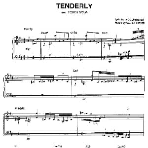 TENDERLY 钢琴谱 Art Tatum 亚瑟 泰特姆二世