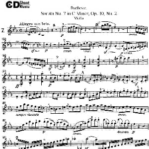 小提琴谱 | Violin Sonata No.7 in C Minor Op.30 No.2