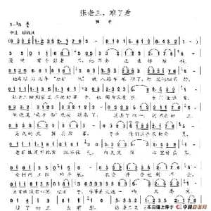 张老三,难了看_歌谱投稿_词曲:陈志昂 陈志昂