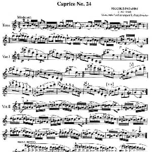 小提琴谱 | Caprice No.24