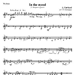萨克斯谱 | In The Mood 情绪 四重奏上低音萨克斯分谱