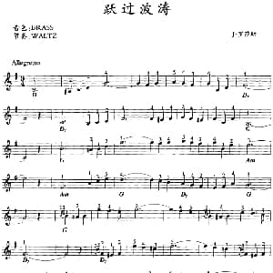 电子琴谱 | 跃过波涛 J 罗莎斯