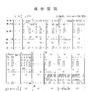 说你爱我_歌曲简谱