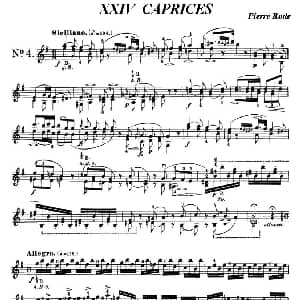 小提琴谱 | 24首小提琴练习曲之4 罗德