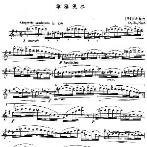 长笛曲谱 | 潺潺溪水