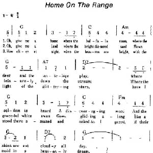 Home On The Range 美国 _外国歌谱