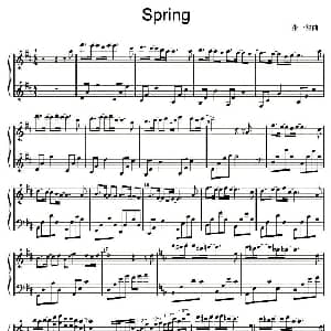 Spring 钢琴谱 张一益