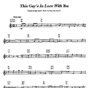 萨克斯谱 | This Guy's In Love With You