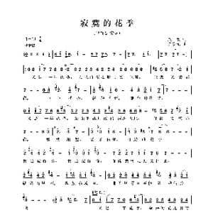 寂寞的花季_歌曲简谱_词曲:庄奴 左宏元