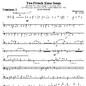 Two French Xmas Songs 第三长号分谱