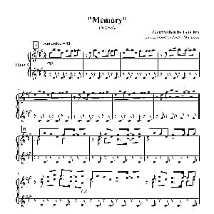 Memory 钢琴谱